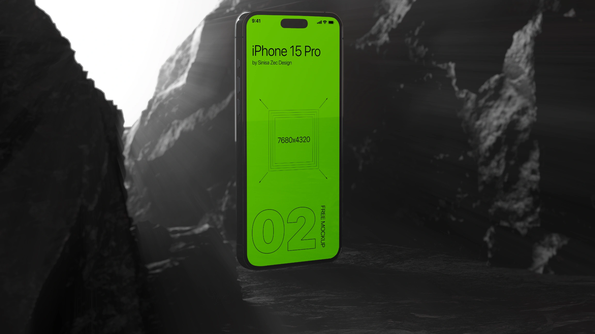 iPhone 15 Pro Free Photoshop Template HQ 8K Resolution